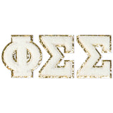 Phi Sigma Sigma Chenille Stickers - PSS Greek Letter Stickers