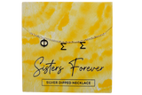 Phi Sigma Sigma Silver Greek Letters Necklace