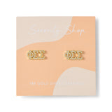 Phi Sigma Sigma 18k Gold Plated Stud Earrings