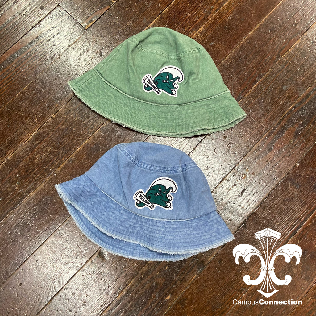 Tulane Angry Wave Cotton Bucket Hat