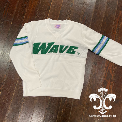 Tulane Wave Sparkle Jersey Sweater