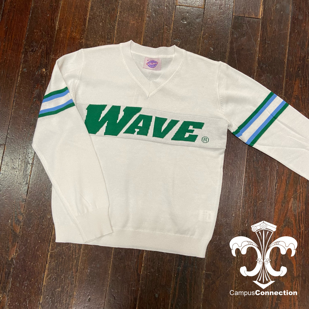 Tulane Wave Plain Jersey Sweater