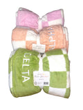 Chi Omega Blanket - Thick Checkered Sherpa Blanket