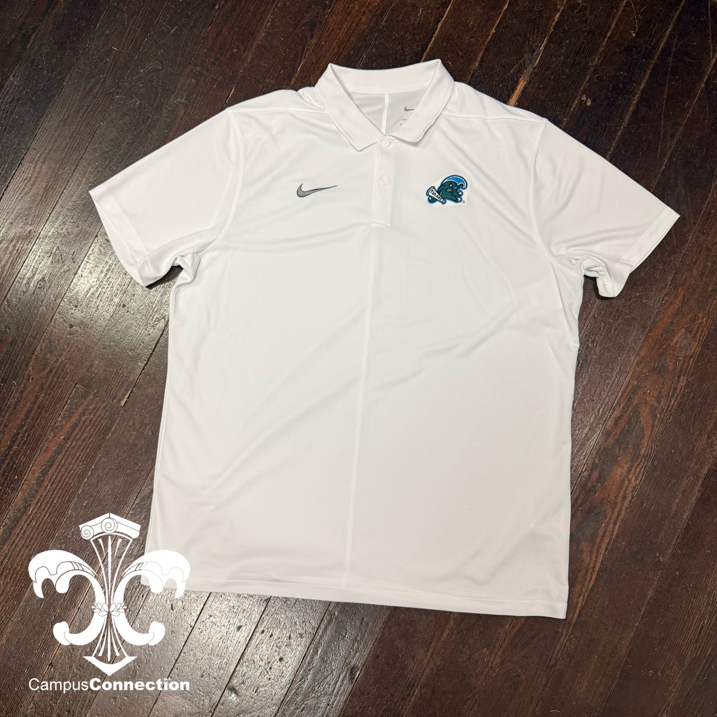 Tulane Nike Victory Solid Polo - White