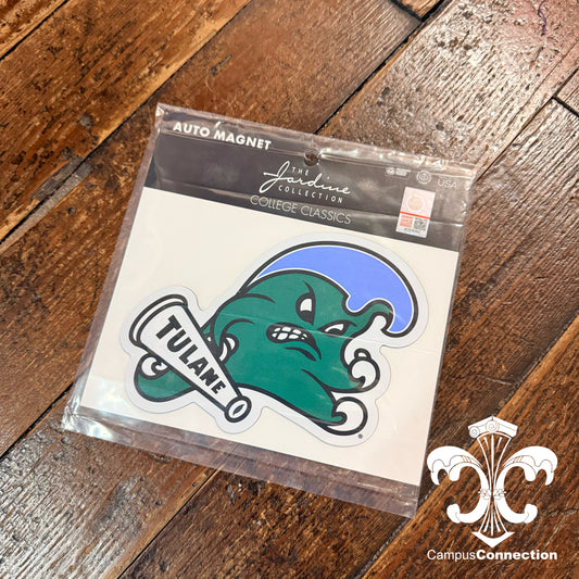 Tulane Angry Wave Auto Magnet