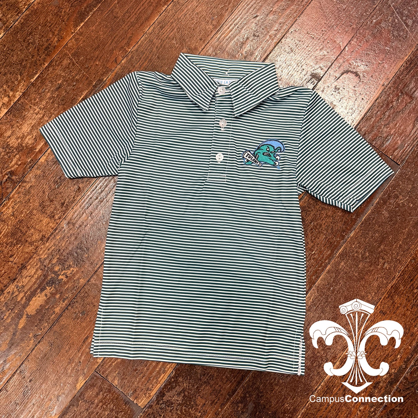 Tulane Toddler & Youth Ted Striped Polo