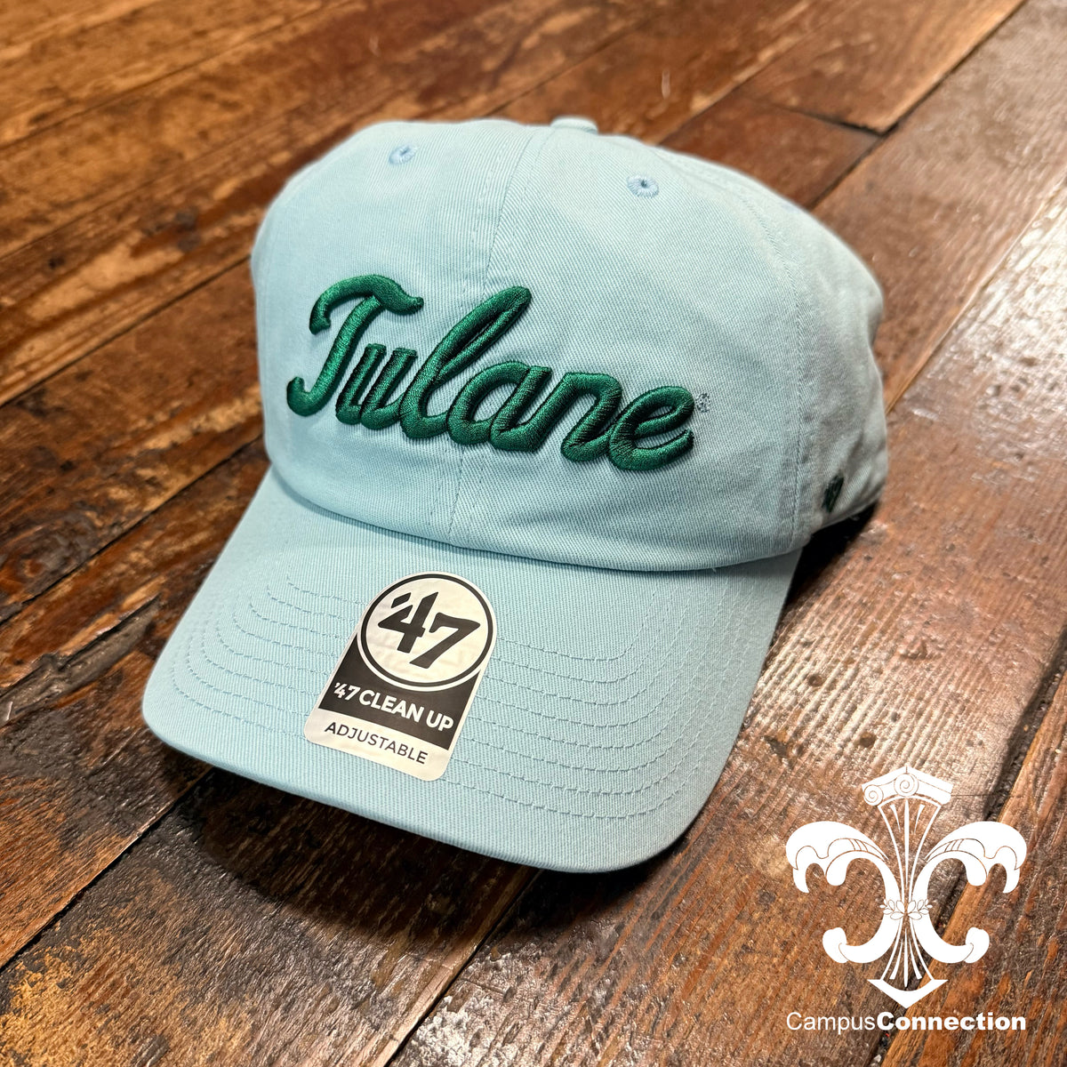 Tulane Vintage Script Mako Clean Up Hat