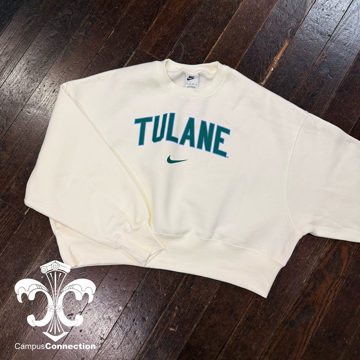 Tulane Nike Phoenix Boxy Crewneck Cropped Sweatshirt