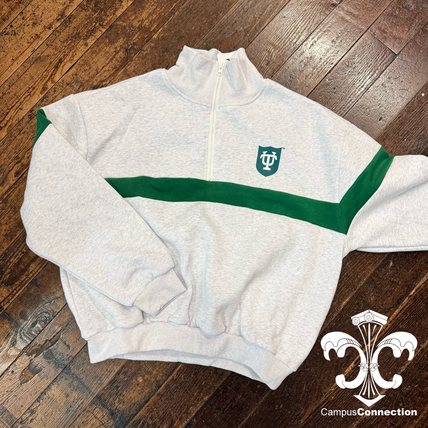 Tulane Shield Two-Toned Half-Zip Sweatshirt