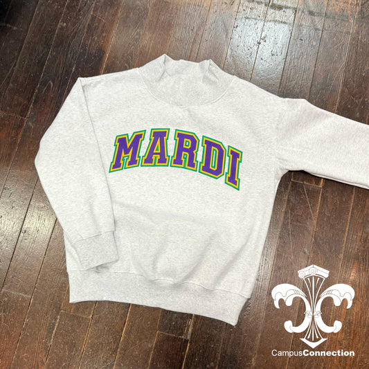 Mardi Gras Mock Neck Sweatshirt