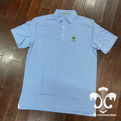 Tasc Brookline Stripe Greenie Cloud Polo Shirt