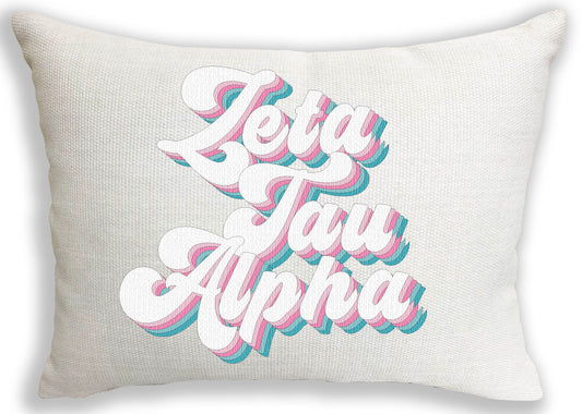 Zeta Tau Alpha Retro Throw Pillow