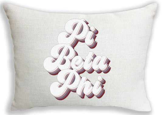 Pi Beta Phi Retro Throw Pillow