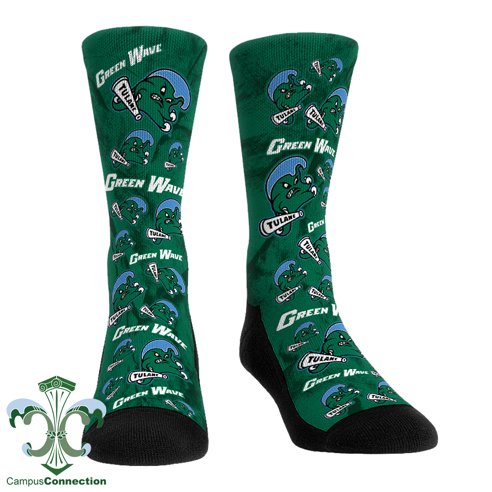 Tulane All Over Print Socks