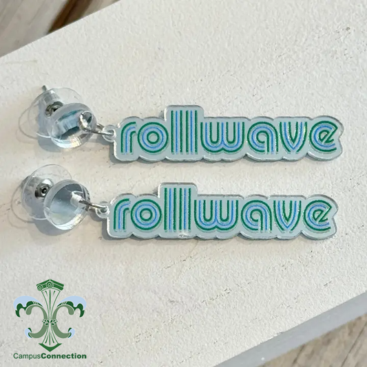 Roll Wave Retro Mirror Earrings