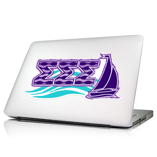 Sigma Sigma Sigma <br>11.75 x 4 Laptop Skin/Wall Decal