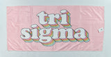 Sigma Sigma Sigma Plush Retro Beach Towel