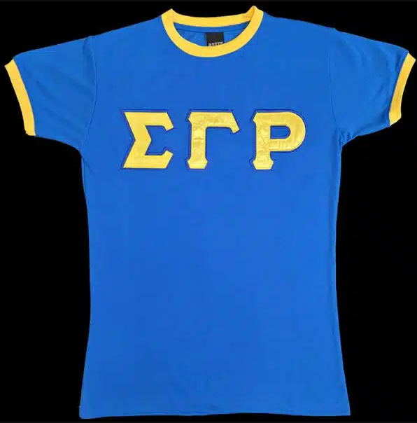 Divine 9 Sewn-Letter Ringer T-Shirt