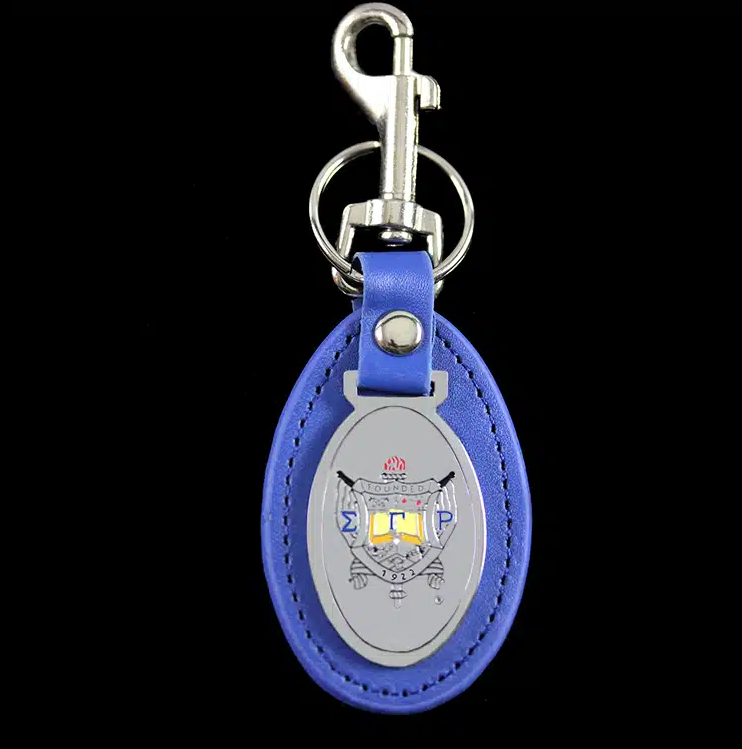 Divine 9 Leather Fob Key Chain