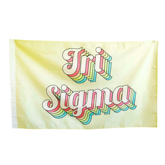 Sigma Sigma Sigma Retro Flag