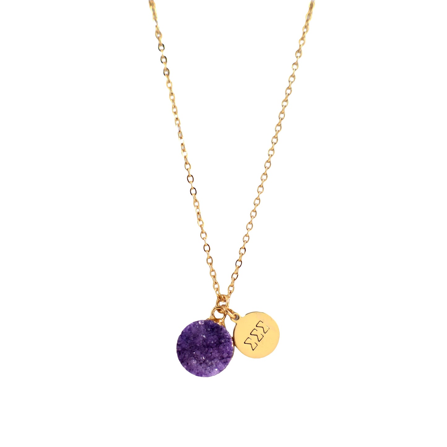 Sigma Sigma Sigma Sisterhood Druzy Necklace