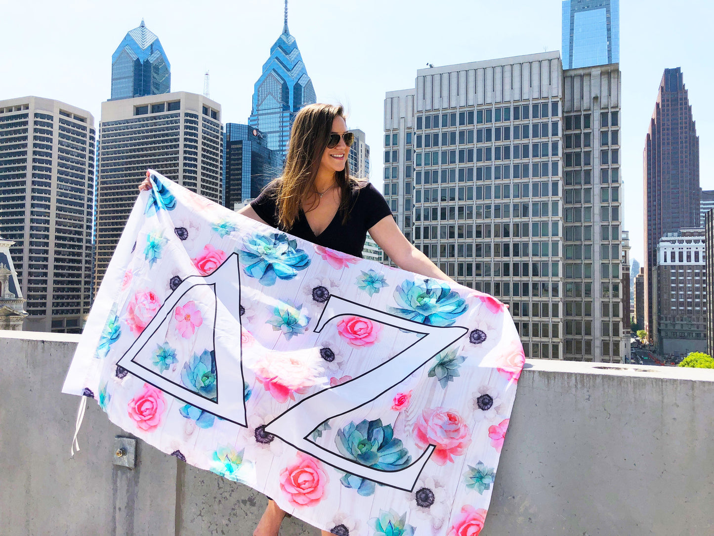 Alpha Chi Omega Succulent Flag