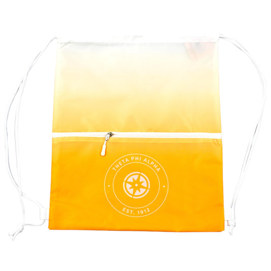 Theta Phi Alpha Drawstring Backpack, Ombre Color Design