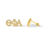 Theta Phi Alpha 18k Gold Plated Stud Earrings