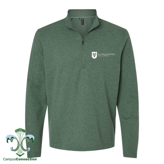 Tulane School of Medicine Adidas Quarter-Zip Sweater Pullover