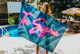 Sigma Sigma Sigma Neon Palm Flag