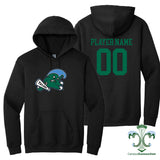 Tulane Swimming & Diving NIL Player Angry Wave Hooded Sweatshirt