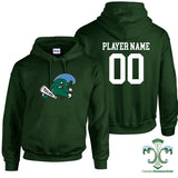 Tulane Swimming & Diving NIL Player Angry Wave Hooded Sweatshirt