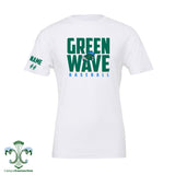 Green Wave Baseball Cotton T-Shirt