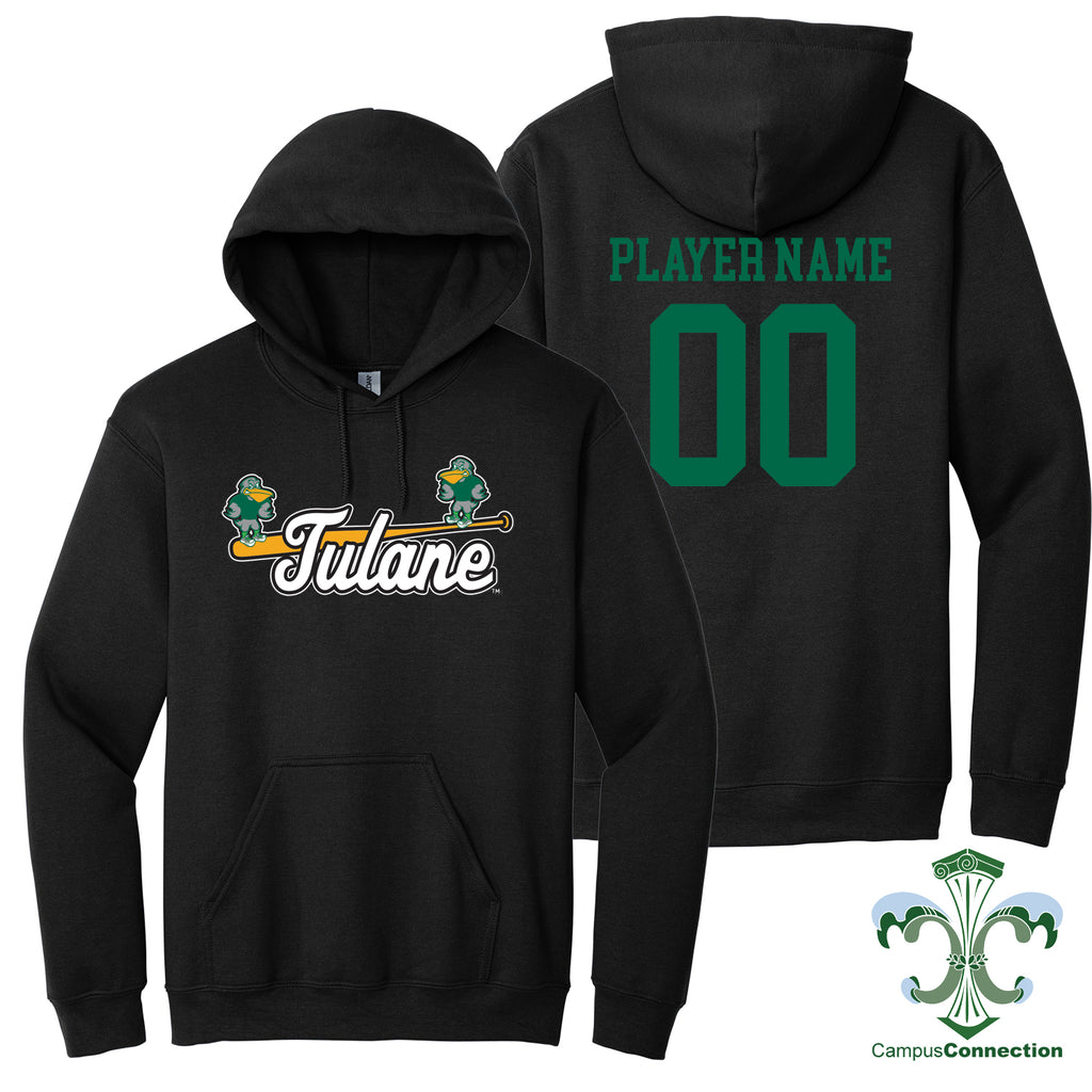 Tulane Baseball NIL Player Sluggerbird Hooded Sweatshirt