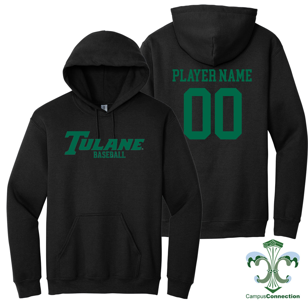 Tulane Baseball NIL Player Wordmark  Hooded Sweatshirt