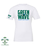 Green Wave Beach Volleyball Cotton T-Shirt