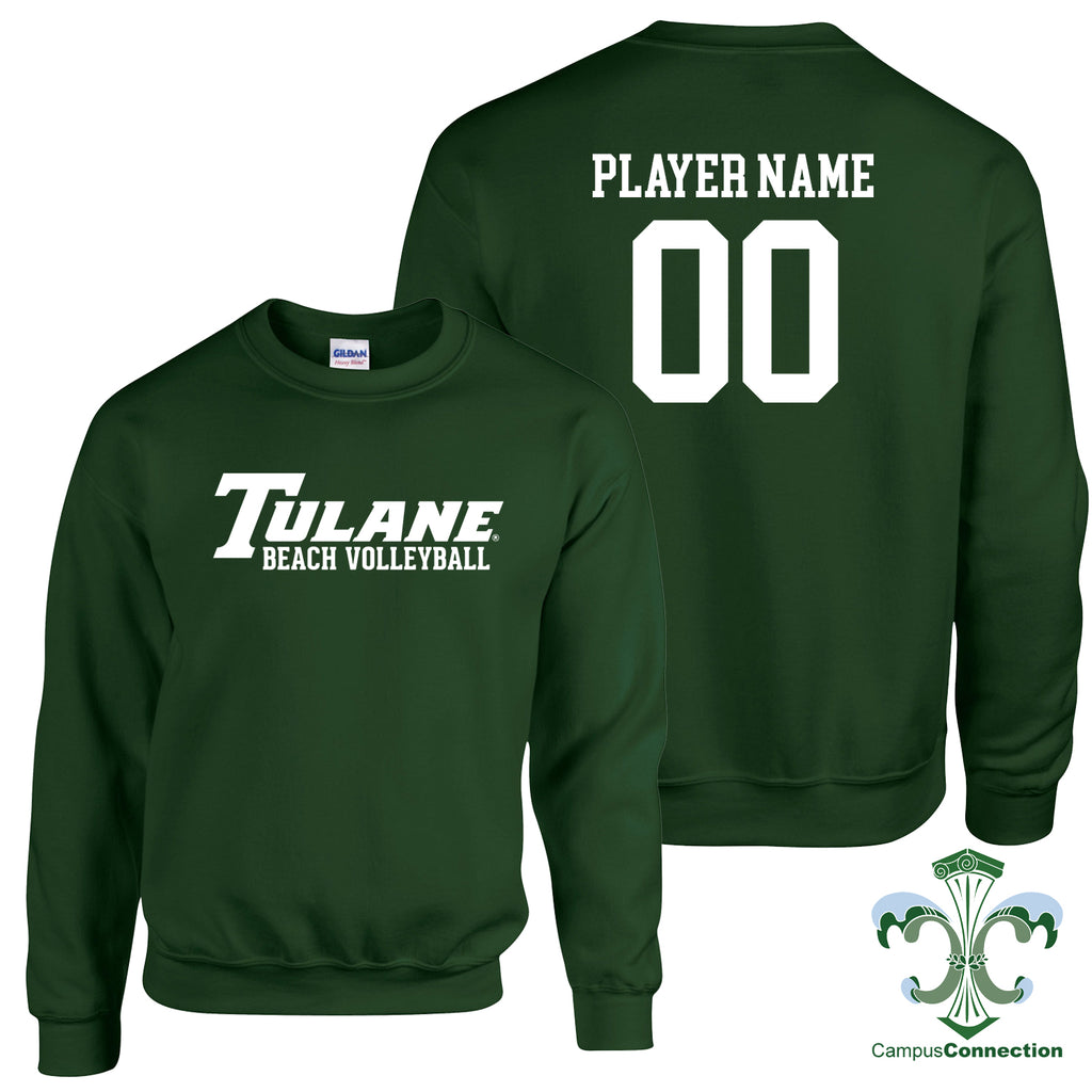 Tulane Beach Volleyball NIL Player Wordmark Crewneck Sweatshirt