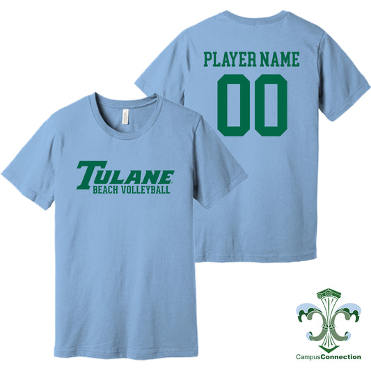 Tulane Beach Volleyball NIL Player Wordmark Shirt