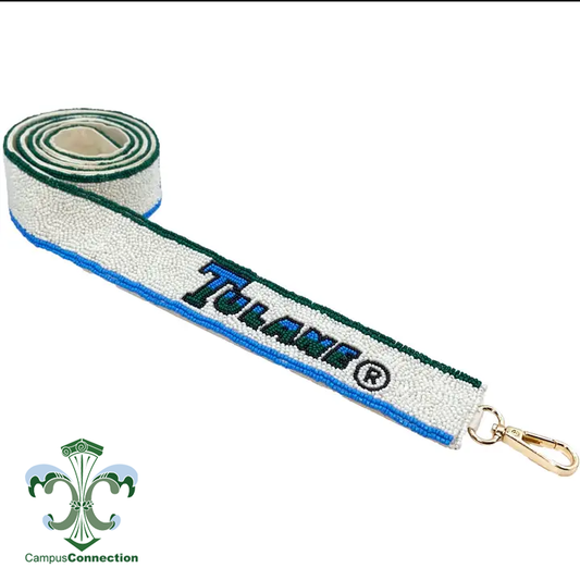 Tulane Wordmark Beaded Purse Strap