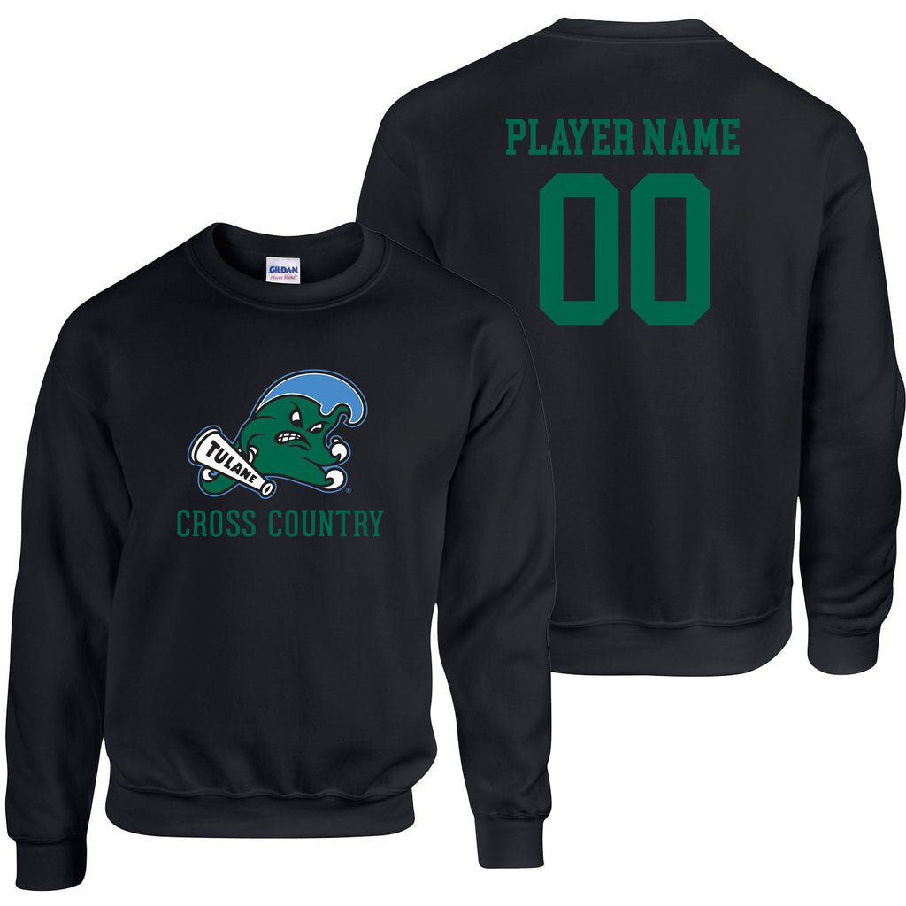 Tulane Cross Country NIL Player Angry Wave Crewneck Sweatshirt