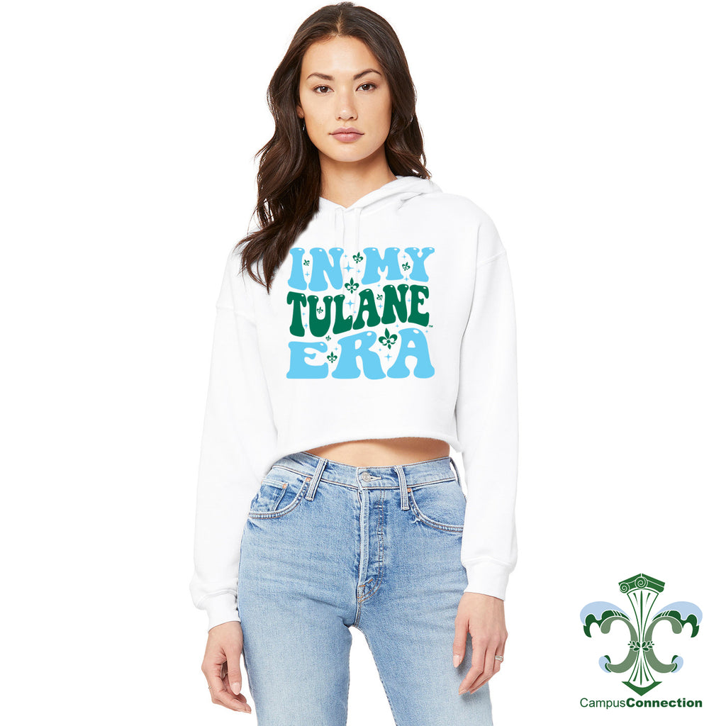 In My Tulane Era Bella Cropped Hoodie