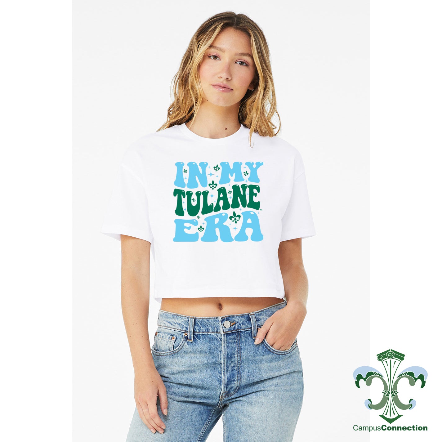 In My Tulane Era Bella Cropped Shirt