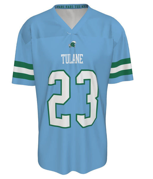Tulane Replica Customizable Football Jersey Blue Campus Connection