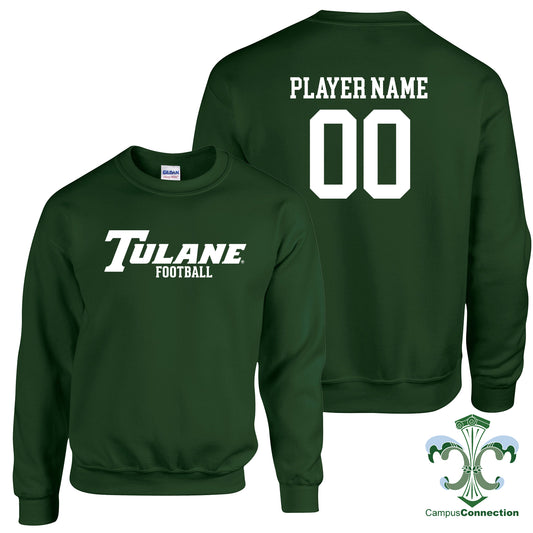 Tulane Football NIL Player Wordmark Crewneck Sweatshirt