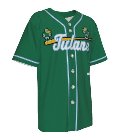 Tulane Player NIL Replica Baseball Jersey - 2025 Green