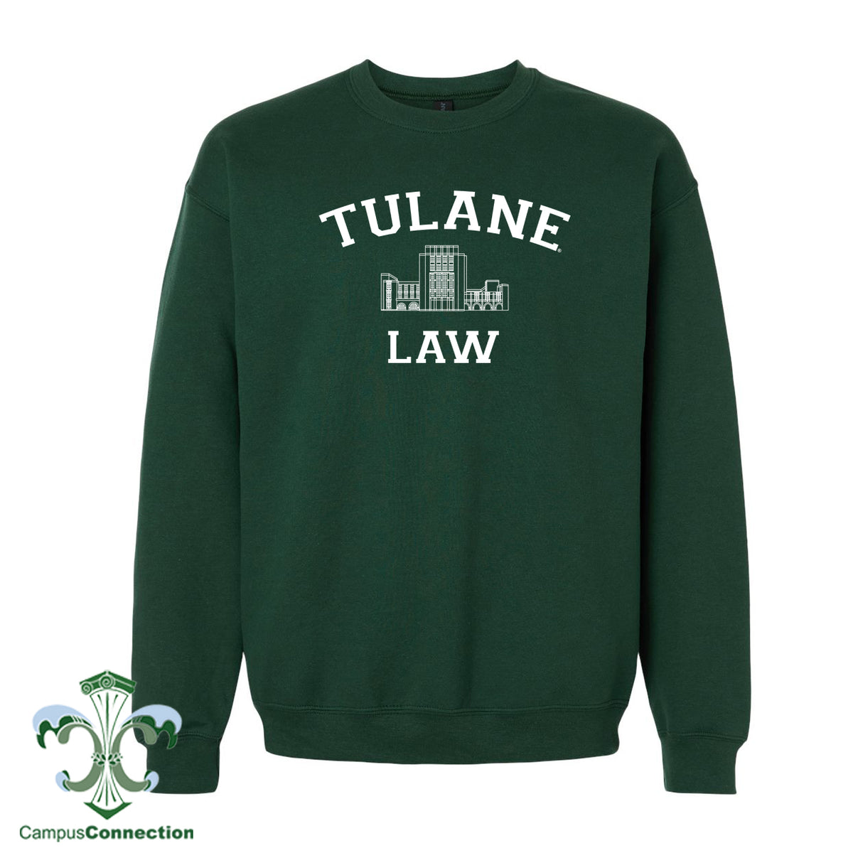 Tulane Law Collegiate Building Crewneck Sweatshirt