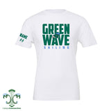 Green Wave Sailing Cotton T-Shirt