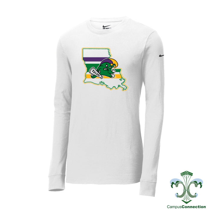 Tulane State Stripe Mardi Gras Edition Nike Long Sleeve Shirt [PRE-ORDER]