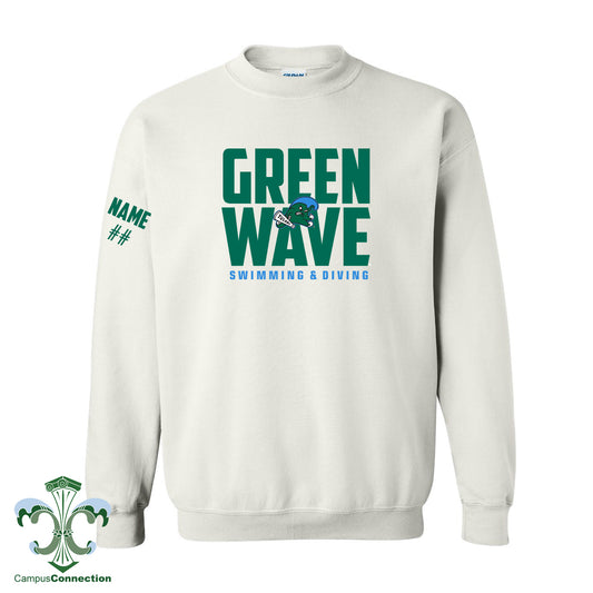 Tulane Swimming & Diving Crewneck Sweatshirt