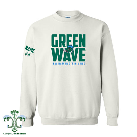 Tulane Swimming & Diving Crewneck Sweatshirt